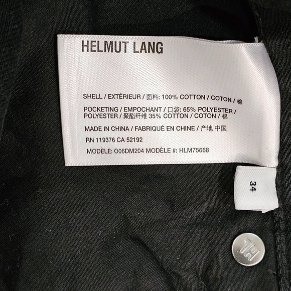 Helmut Lang Moto Jeans in black 34 006DM204 $425 - Picture 5 of 7